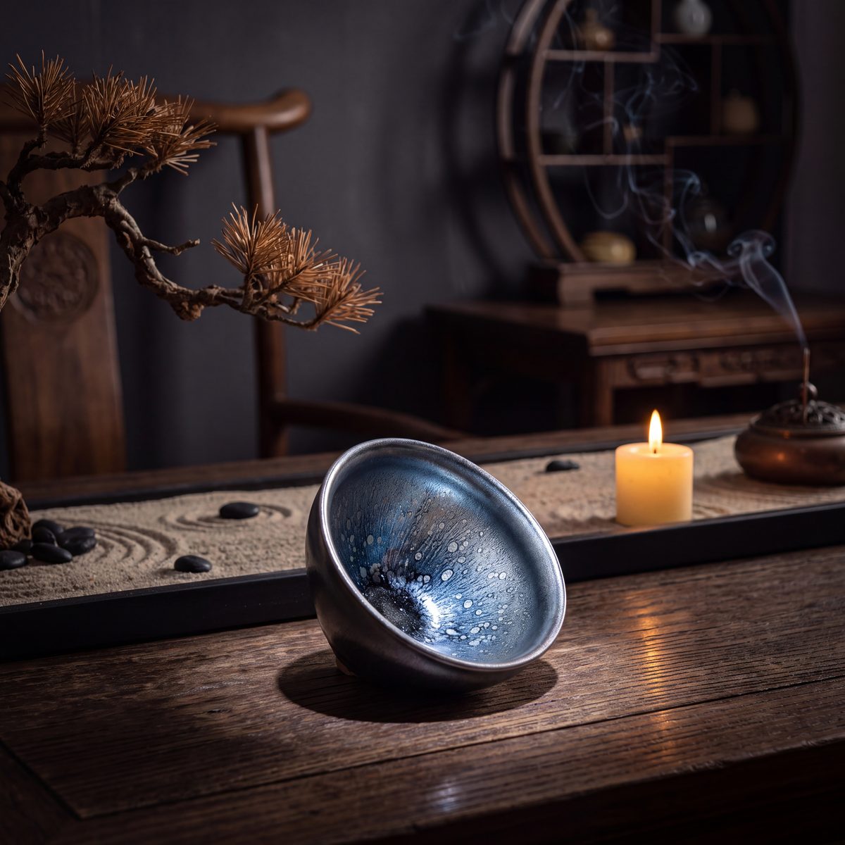 Jianzhan Starlight Rimmed Bowl
