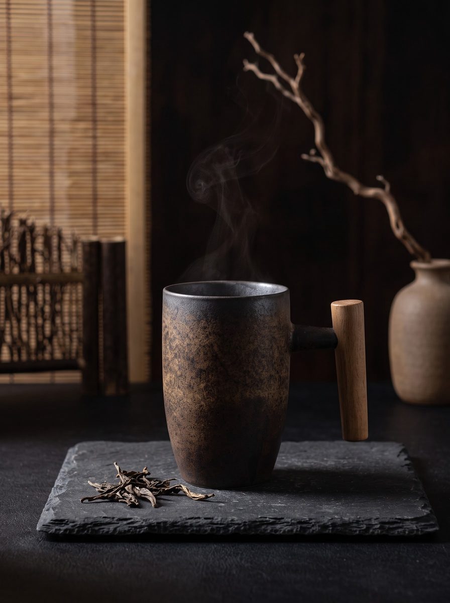 Stoneware Gilded Mug